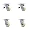 Service Caster 4 Inch Nylon Swivel Caster Set with Roller Bearing 2 Total Lock Brake SCC SCC-TTL30S420-NYR-2-S-2 - alternate 3